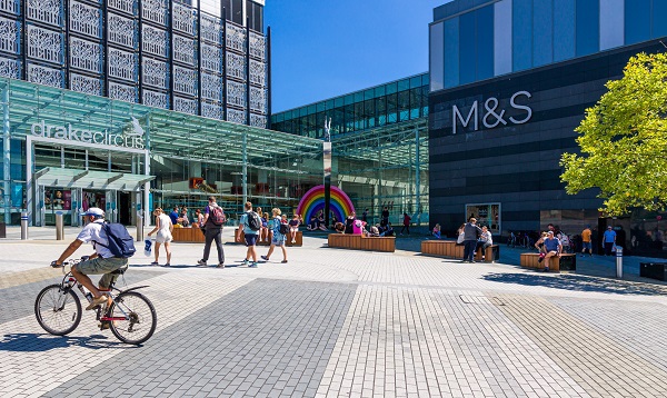 Photo outside of the entrance to Drake Circus