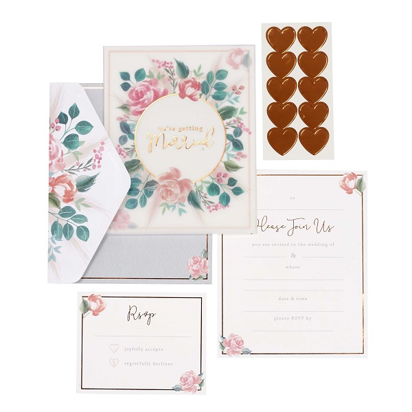 Wedding stationery from Paperchase.