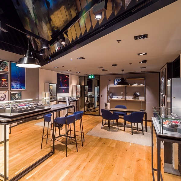 Inside Tag Heuer boutique at Drake Circus