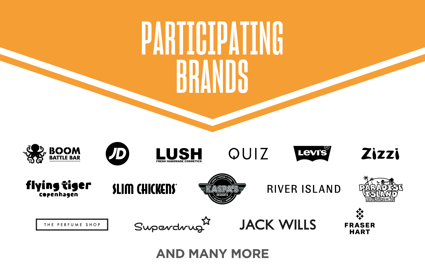 Participating brands logos